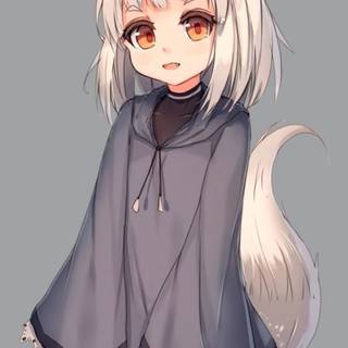 Arctic fox anime girl
