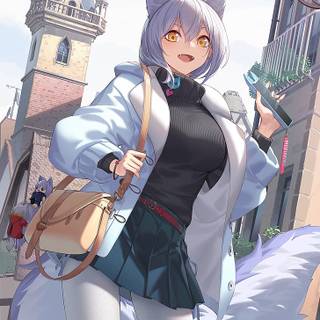 Arctic fox anime girl
