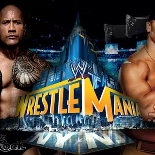 me and Makalah and our 2 kids go and see WWE Wrestlemania 29 the rock vs john cena for the wwe championship