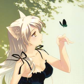 Arctic fox anime girl