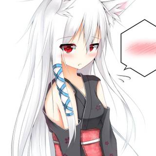 Arctic fox anime girl