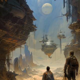 They stopped for a moment and stared in awe at the ruins