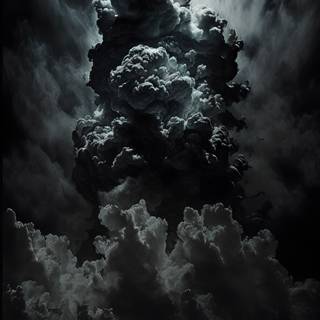 4k UHD Black Smoke Texture on dark black background