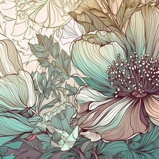 Mythic colorful Flower Wallpaper
