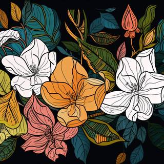 Mythic colorful Flower Wallpaper