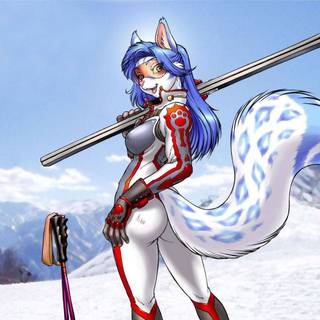 Arctic fox anime girl