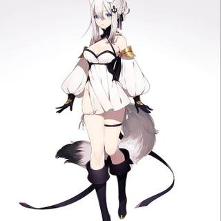 Arctic fox anime girl