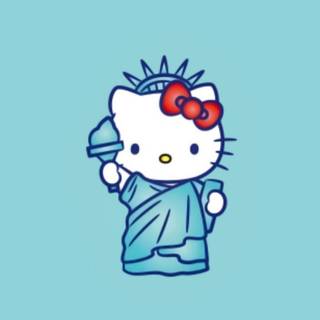 Hello kitty statue of liberty
