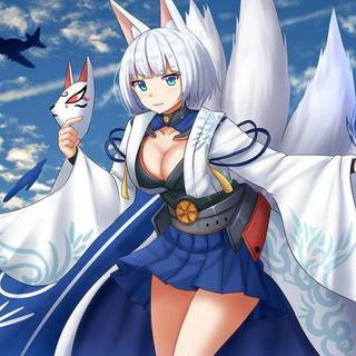 Arctic fox anime girl