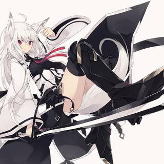 Arctic fox anime girl