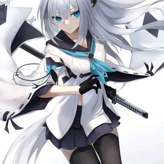 Arctic fox anime girl