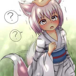 Arctic fox anime girl