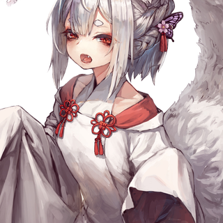 Arctic fox anime girl