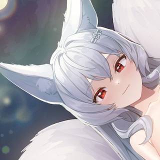 Arctic fox anime girl