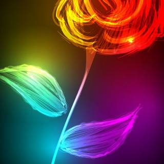colorful neon flower