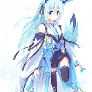 Arctic fox anime girl