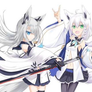 Arctic fox anime girl