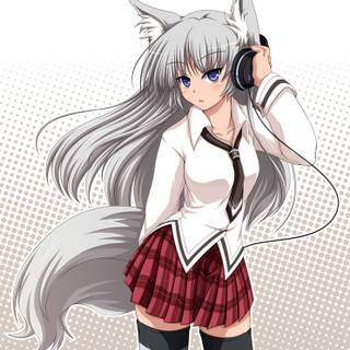 Arctic fox anime girl