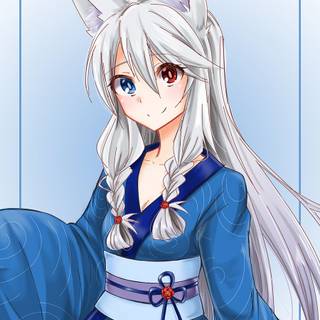 Arctic fox anime girl