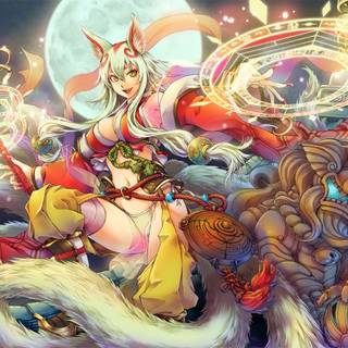 Arctic fox anime girl