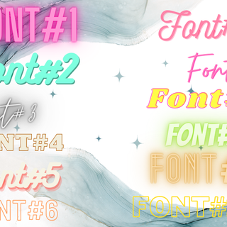The font types I have. Can be glowing or not and can be any color! ♡
