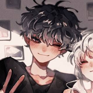 Girl and boy matching