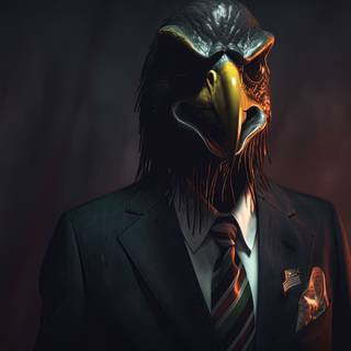 Hawk as Politician Artwork