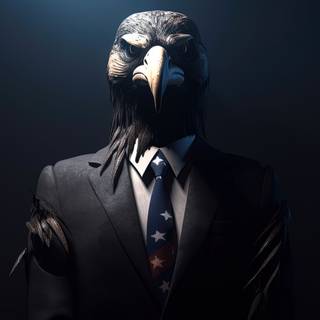 Hawk as Politician Artwork