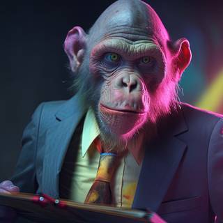 Macaque as Financial Advisor Artwork