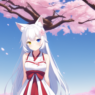 Arctic fox anime girl