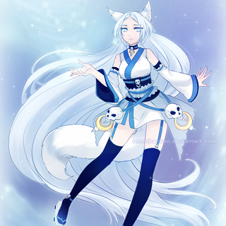 Arctic fox anime girl