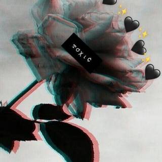 Toxic black and white rose for iPhone