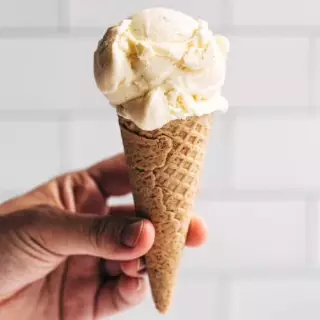 Vanilla Ice Cream in a Cone
