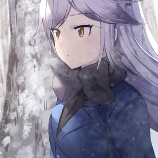 Silver fox anime girl