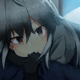 Silver fox anime girl