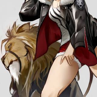 Lion anime girl