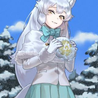 Arctic fox anime girl