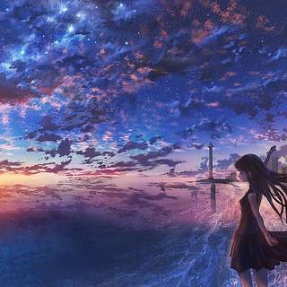 Anime girl HD 1080p wallpaper