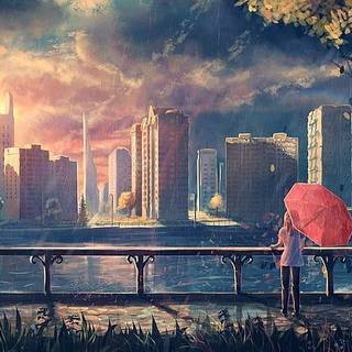 Anime girl HD 1080p wallpaper