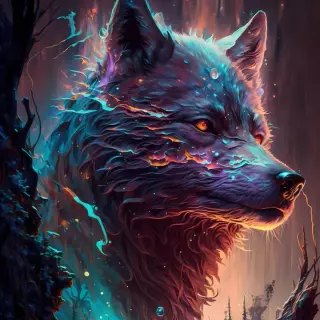 Neon wolf