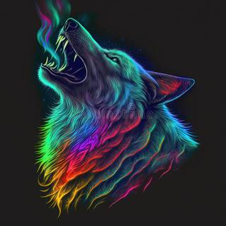 Neon wolf