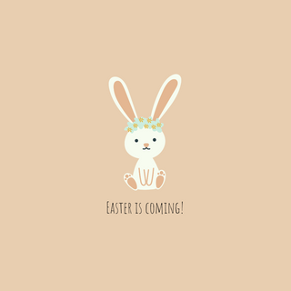 Minimal Easter Bunny Desktop Wallpaper
