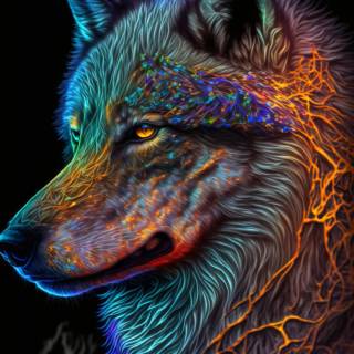 Neon wolf
