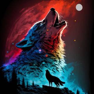 Neon wolf