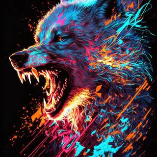 Neon wolf