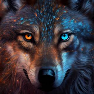 Neon wolf