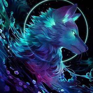 Neon wolf