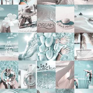 Aesthetic Summer Blue Collage