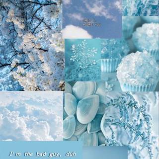 Aesthetic Pastel Blue Collage