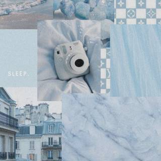 Aesthetic Pastel Blue Collage